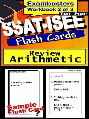 cover image of SSAT-ISEE Test Arithmetic Review&#8212;Exambusters Flashcards&#8212;Workbook 2 of 3